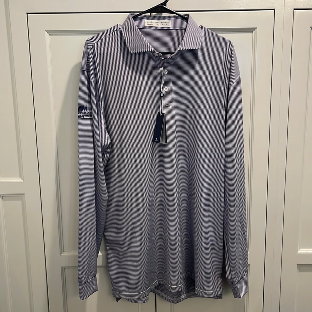 Holderness and Bourne Striped Gold Shirt XL luxury